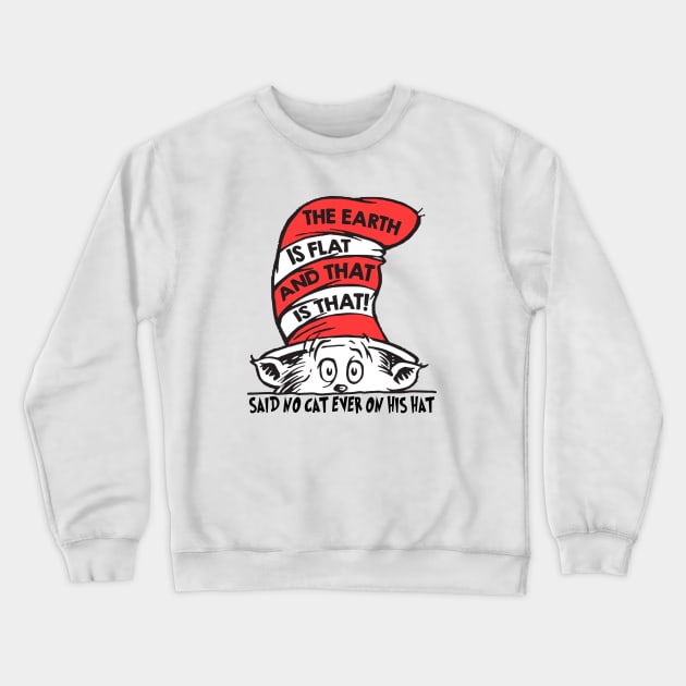 The Earth Is Flat Crewneck Sweatshirt by marengo